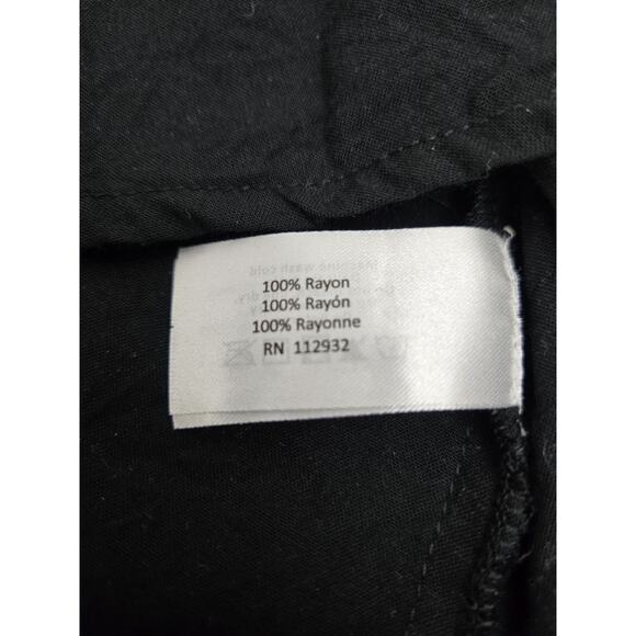 Boho Embroidered Black Mini Dress Sz M Grunge Fairy Beach Cover - Picture 5 of 8